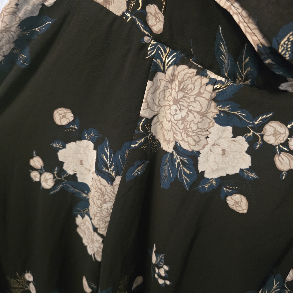 Torrid Black Floral Women's Dress Size 10 - Picture 4 of 10